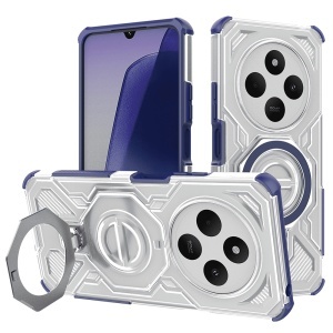 Husa pentru Xiaomi Redmi 14C / Poco C75, Antisoc, SKYDDAR INOVATION, Carbon Shield PRO, Magsafe, set cu sticker, Albastru