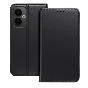 Husa pentru Xiaomi Redmi 14C tip carte cu Portofel Interior, Protectie la socuri, smart magneto, set cu sticker, Negru