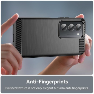 Husa pentru Xiaomi Redmi 15 5G / Redmi 15 4G, , din Silicon Slim, cu textura Fibra Carbon, Skyddar Carbon Silicone, set cu sticker, Negru - Img 6