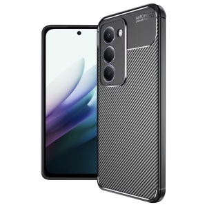 Husa pentru Xiaomi Redmi 15 5G / Redmi 15 4G, SKYDDAR INNOVATION, CarbonFiber, Antisoc, set cu sticker, Negru