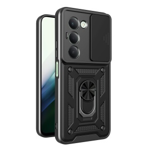 Husa pentru Xiaomi Redmi 15 5G / Redmi 15 4G, SKYDDAR INNOVATION, CamShield, Inel magnetic, set cu sticker, Negru