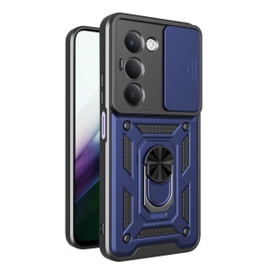 Husa pentru Xiaomi Redmi 15 5G / Redmi 15 4G, SKYDDAR INNOVATION, CamShield, Inel magnetic, set cu sticker, Albastru