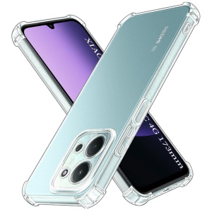 Husa pentru Xiaomi Redmi 15C 4G, SKYDDAR INNOVATION, Shockproof Clear Silicone, Silicon Slim, set cu sticker, Transparenta