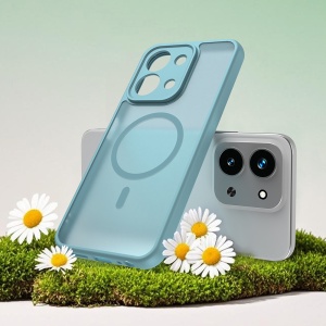 Husa pentru Xiaomi Redmi 15C 5G, SKYDDAR INNOVATION, HaloFrost MagSafe II, Antisoc, set cu sticker, Verde menta - Img 5