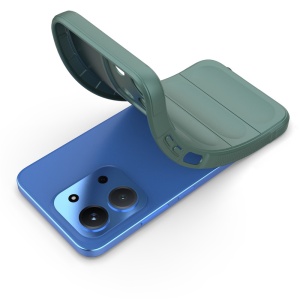 Husa pentru Xiaomi Redmi 15C 5G, SKYDDAR INNOVATION, Magic Shield, din Silicon Mat, set cu sticker, Verde - Img 3