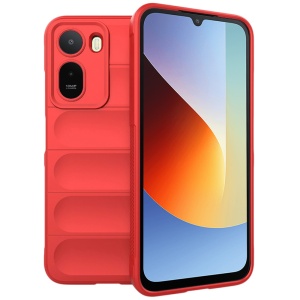 Husa pentru Xiaomi Redmi A7 Pro 4G din Silicon Mat, Antisoc, set cu sticker, Magic Shield, Rosu