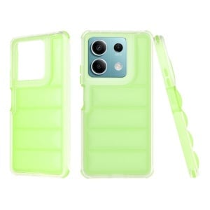 Husa pentru Xiaomi Redmi Note 13 5G, anti soc, margini ridicate, design modern, set cu sticker, wave shield, Verde