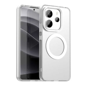 Husa pentru Xiaomi Redmi Note 14 4G (Regional), MagSafe, Antisoc, set cu sticker, CandyCase, Alb