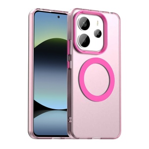 Husa pentru Xiaomi Redmi Note 14 5G, MagSafe, Antisoc, set cu sticker, CandyCase, Roz