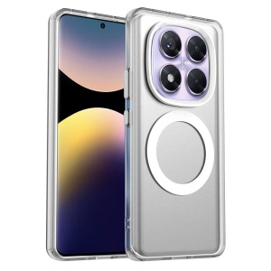 Husa pentru Xiaomi Redmi Note 14 Pro 4G, MagSafe, Antisoc, set cu sticker, CandyCase, Alb