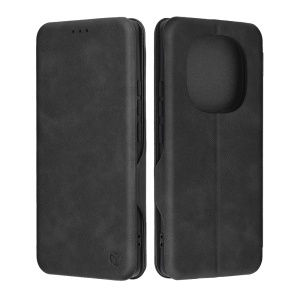 Husa pentru Xiaomi Redmi Note 14 Pro 4G / Poco F7, SKYDDAR INNOVATION, Pocket Safe, tip carte din Piele Ecologica, Suport Carduri, Inchidere Magnetica, set cu sticker, Negru - Img 6