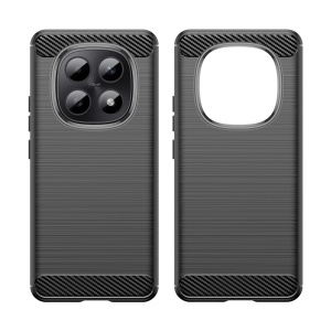 Husa pentru Xiaomi Redmi Note 15 5G, , din Silicon Slim, cu textura Fibra Carbon, Skyddar Carbon Silicone, set cu sticker, Negru - Img 2