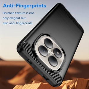 Husa pentru Xiaomi Redmi Note 15 Pro 4G, , din Silicon Slim, cu textura Fibra Carbon, Skyddar Carbon Silicone, set cu sticker, Negru - Img 3