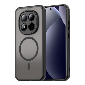 Husa pentru Xiaomi Redmi Note 15 Pro 5G, Antisoc, set cu sticker, HaloFrost MagSafe II, Negru