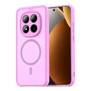 Husa pentru Xiaomi Redmi Note 15 Pro+ 5G / Poco M8 Pro 5G, SKYDDAR INNOVATION, HaloFrost MagSafe II, Antisoc, set cu sticker, Roz