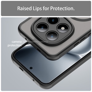 Husa pentru Xiaomi Redmi Note 15 Pro+ 5G / Poco M8 Pro 5G, SKYDDAR INNOVATION, HaloFrost MagSafe II, Antisoc, set cu sticker, Negru - Img 4