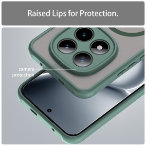 Husa pentru Xiaomi Redmi Note 15 Pro+ 5G / Poco M8 Pro 5G, SKYDDAR INNOVATION, HaloFrost MagSafe II, Antisoc, set cu sticker, Verde - Img 4