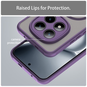 Husa pentru Xiaomi Redmi Note 15 Pro+ 5G / Poco M8 Pro 5G, SKYDDAR INNOVATION, HaloFrost MagSafe II, Antisoc, set cu sticker, Mov - Img 4