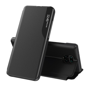 Husa pentru Xiaomi Redmi Note 9 Pro / Redmi Note 9S / Redmi Note 9 Pro Max, tip carte, set cu sticker, eFold, Negru