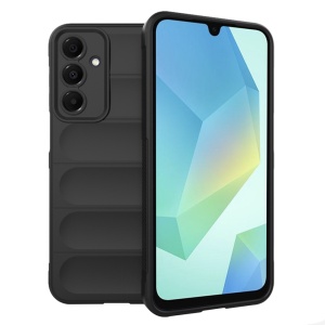 Husa Samsung Galaxy A16 5G din Silicon Mat, set cu sticker, Magic Shield, Negru