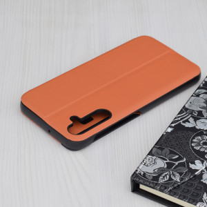 Husa Samsung Galaxy A25 5G tip carte, Skyddar Eco View Leather - Portocaliu - Img 2