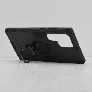 Husa Samsung Galaxy S23 Ultra cu inel, Techsuit Silicone Shield - Negru - Img 5
