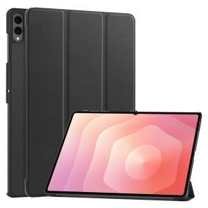 Husa tableta pentru Samsung Galaxy Tab S11 Ultra, SKYDDAR INNOVATION, cu suport Multi-Unghi si functie Sleep/Wake, FoldPro, Negru, set cu sticker