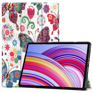 Husa tableta pentru Xiaomi Redmi Pad Pro / Redmi Pad Pro 5G / Poco Pad, SKYDDAR INNOVATION, cu suport Multi-Unghi si functie Sleep/Wake, FoldPro, Butterfly, set cu sticker