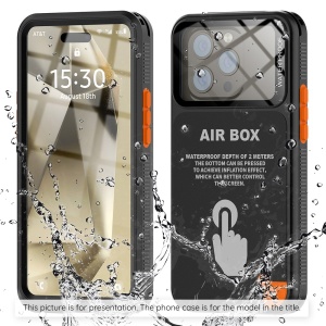 Husa Telefon Impermeabila Universala până la 6.7 inch, ShellBox AirBox IP68, Negru