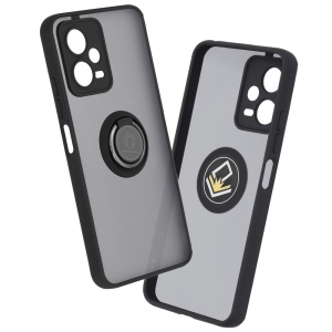 Husă Xiaomi Redmi Note 12 5G SKYDDAR Glinth+ cu Inel Rotativ 360°, Compatibilitate Magnetică, Absorbție Șocuri, Design Subțire și Elegant - Negru