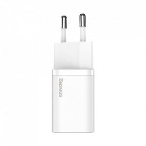 Incarcator priza Super Si cu cablu Type-C la Lightning, PD, 20W, Baseus (TZCCSUP-B02) - Alb - Img 2