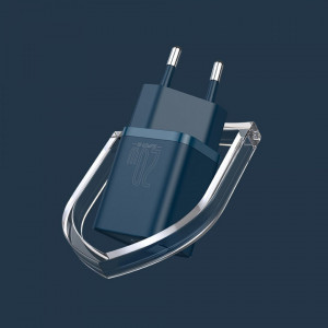 Incarcator priza Super Si cu cablu Type-C la Lightning, PD, 20W, Baseus (TZCCSUP-B03) - Albastru - Img 6