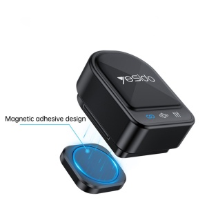 Microfon lavaliera 2in1, Wireless 2.4GHz, Raza 100m, Baterie 600mAh, Yesido, Negru - Img 2
