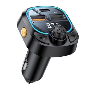 Modulator FM si Incarcator Auto, Bluetooth 5.3, 2x USB, 1x USB-C, 15W, Yesido, Negru