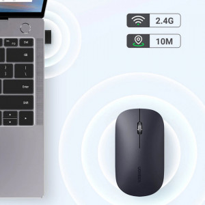 Mouse Fara Fir 1000-4000 DPI, Ugreen Slim Design MU001, Gri - Img 5