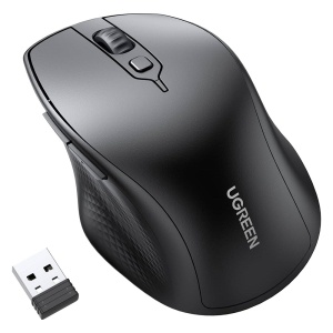 Mouse Fara Fir BT 5.0, 1000/1600/2000/4000 DPI, Ugreen MU101, Negru