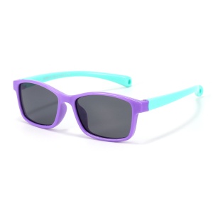 Ochelari de soare copii 3-12 Ani, Protectie UV, Skyddar Kido 8260 - Mov Cyan