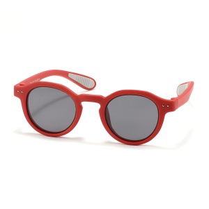 Ochelari de Soare Copii, 3-5 Ani, Protectie UV, Stil Rotund, set cu sticker, Model 8443, Rosu