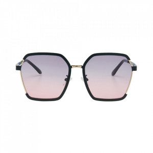 Ochelari de soare dama cu protectie UV (191), Techsuit - Negru Gri Roz - Img 2