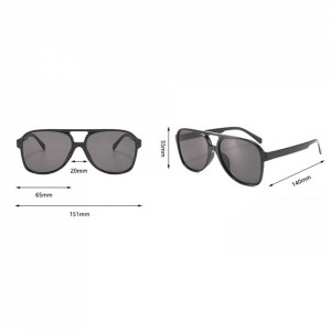 Ochelari de soare Unisex cu protectie UV (98061), Techsuit - Negru / Gri - Img 3