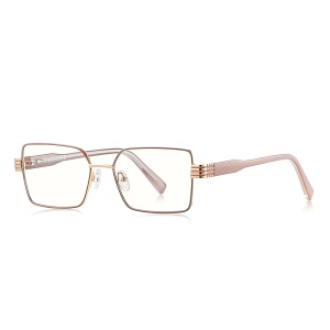 Ochelari Protectie Blue Light Unisex/Femei, SKYDDAR INNOVATION, Rame Metalice, 3160, Design Modern, set cu sticker, Roz