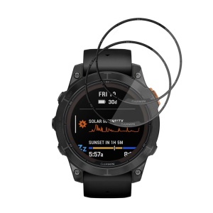 [Pachet 2x] Folie pentru Garmin Fenix 7 Pro Solar, protectie zgarieturi, set cu sticker, Nano Flex, Negru