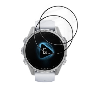 [Pachet 2x] Folie pentru Garmin Fenix 8 43mm, protectie zgarieturi, set cu sticker, Nano Flex, Negru