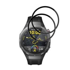 [Pachet 2x] Folie pentru Huawei Watch GT 5 Pro 46mm, protectie zgarieturi, set cu sticker, Nano Flex, Negru