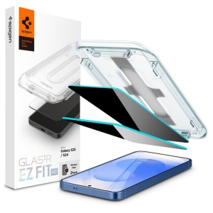 [Pachet 2x] Folie pentru Samsung Galaxy S24;Samsung Galaxy S25, sticla securizata, Glas.tR EZ-FIT Pro HD Spigen, Transparent