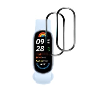 [Pachet 2x] Folie pentru Xiaomi Mi Band 9 / 9 NFC, protectie zgarieturi, set cu sticker, Nano Flex, Negru