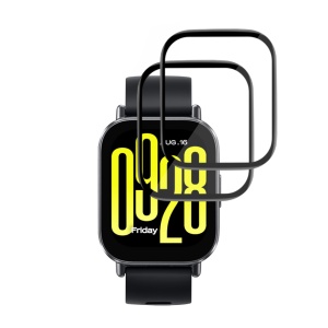[Pachet 2x] Folie pentru Xiaomi Redmi Watch 5 Active, protectie zgarieturi, set cu sticker, Nano Flex, Negru