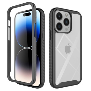 [Pachet 360°] Husa + Folie iPhone 14 Pro anti soc, Techsuit Defense - Negru