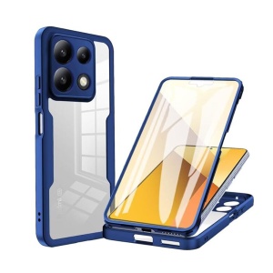 [Pachet 360°] Husa + Folie pentru Xiaomi Poco X6 Pro, SKDR ColorShield 360° - Albastru