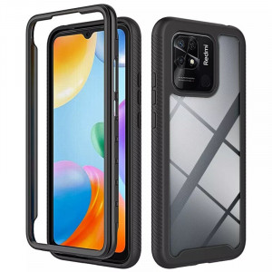 [Pachet 360°] Husa + Folie Xiaomi Redmi 10C, Techsuit Defense - Negru